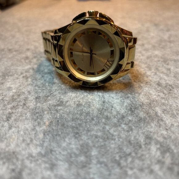 ✨ NWOT - Karl Lagerfeld Karl7 Yellow Gold-Tone 44mm Men’s Watch (Model KL1019) ✨ - Picture 10 of 12